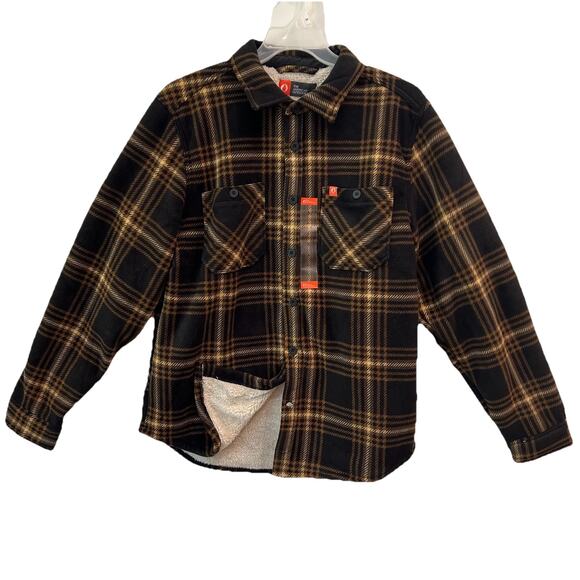The American Outdoorsman Sherpa Lined Shirt Large NWT Shacket Flannel Soft - Picture 1 of 9
